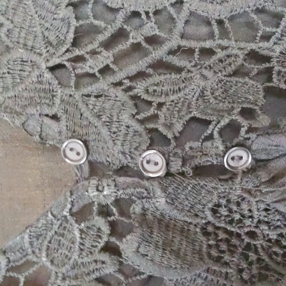 Boho black lace knee length dress - Picture 4 of 8